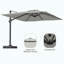 Parasol de patio en porte-à-faux carré 11 pi gris (sans base de parasol)-1940867263