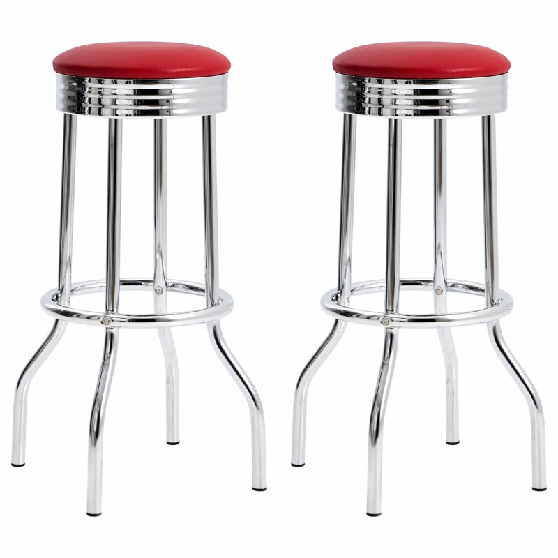 Tabouret de bar (ensemble de 2), Rouge