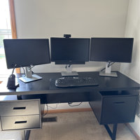 Bansilal Computer Desk, Home Office, Laptop, Left, Right Set-Up, Storage  Drawers, 60L, Metal, Laminate