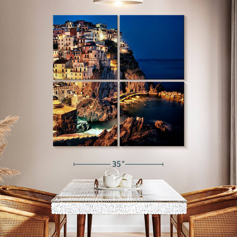 Gillard Manarola au Cinque De Terre, Italie, H 50 po x l 50 po