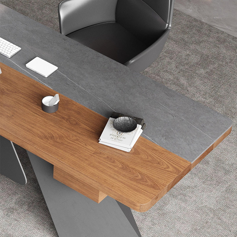 Surface de travail spacieuse et fonctionnelle, H 29,53 po x l 62,99 po x P 59,06 po, Brun / Gris