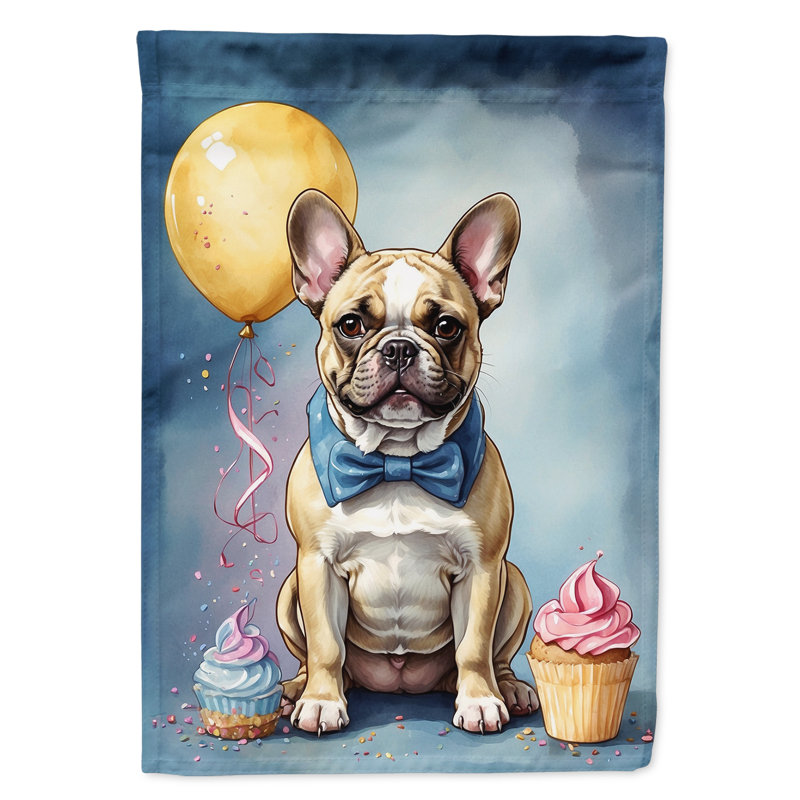 Drapeau «Happy Birthday House», Bouledogue français