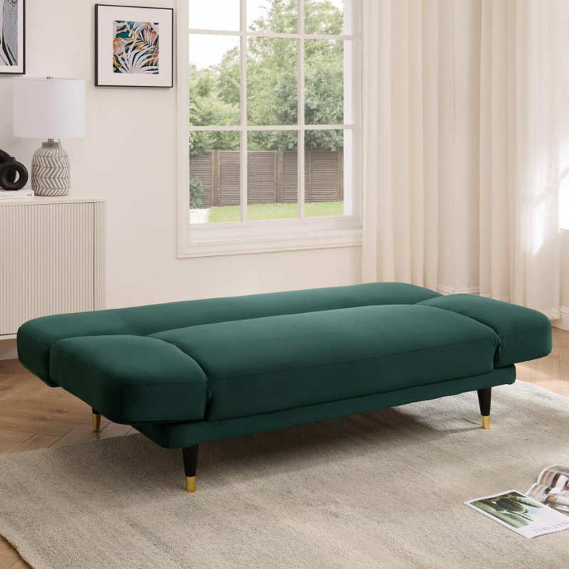 Silas 3 Seater Sofa Bed, Green