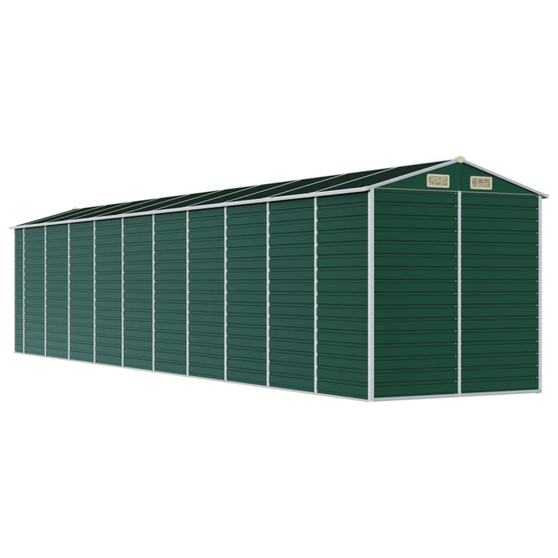 Grande remise en acier galvanisé Vidaxl, H 78 po x l 352,4 po x P 75,2 po, Vert