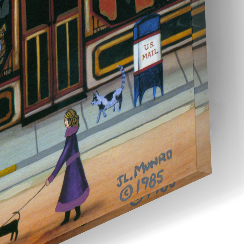  «52 Cats In The Neighbour» par JL Munro, art mural en verre acrylique, 16 po x 12 po