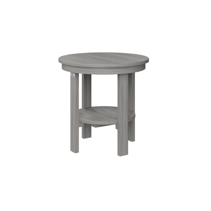 Table de salle à manger ronde Berlin, Bois flottant gris