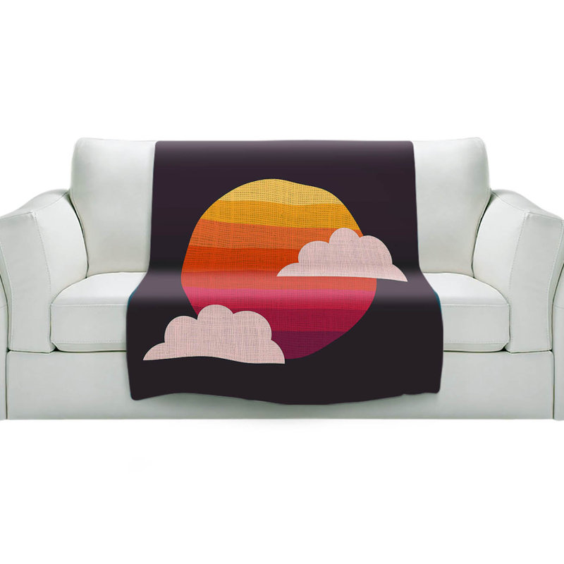 Couverture sherpa doux coucher de soleil, l 51 po x L 60 po