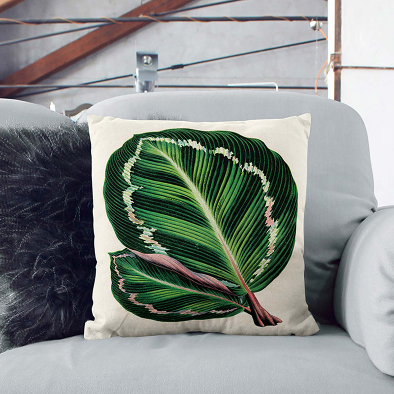 Square Throw Cushion, Stone, 40cm H x 40cm W x 15cm D