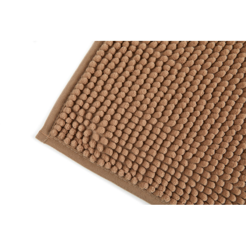 Heloise Non-Slip Bath Rug, 40cm W x 60cm L, Walnut