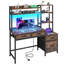 MDF Iron Computer Desk with Built-In Electrical Outlet-1115845730-1118016656