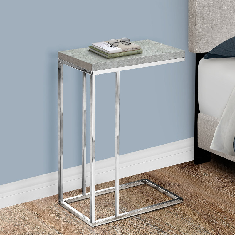 Table d'appoint décorative en forme de C, côté collation, salon, chambre à coucher, métal, contemporain, moderne