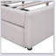 Lit plateforme tapissier avec gigogne et grand lit Teddy