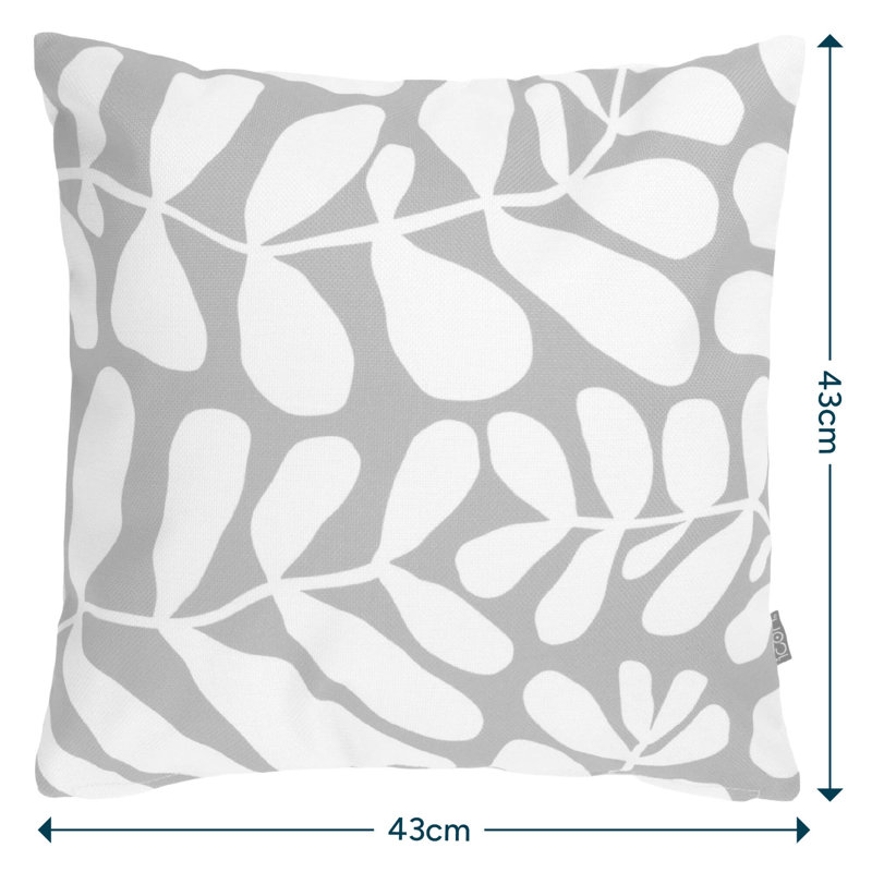 Indoor / Outdoor Square Cushion, Blue/White Abstract