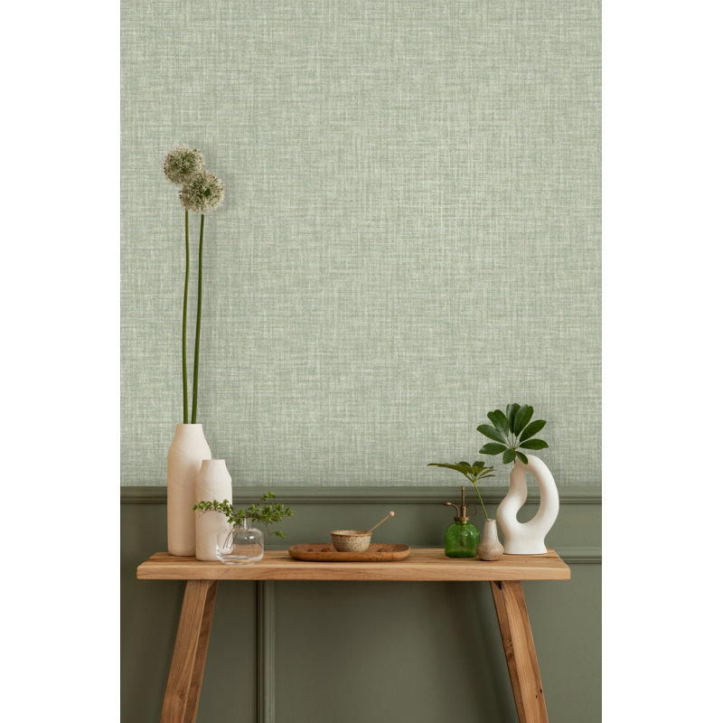 10m x 52cm Wallpaper Roll, Green