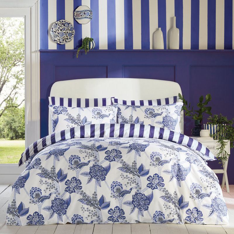 Doodles and Daydreams Royal Blue Bedset, Super King