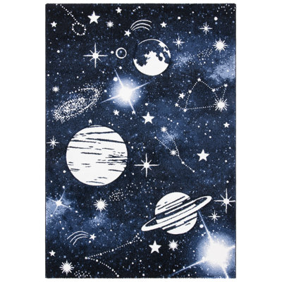 Highfill Dark Blue/Light Blue Area Rug