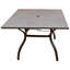 Table de salle à manger rustique en métal, plateau en bois de style industriel pour l'intérieur et l'extérieur