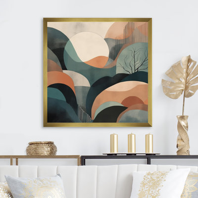 «Green Cream Minimalims Explosion», art mural abstrait minimaliste