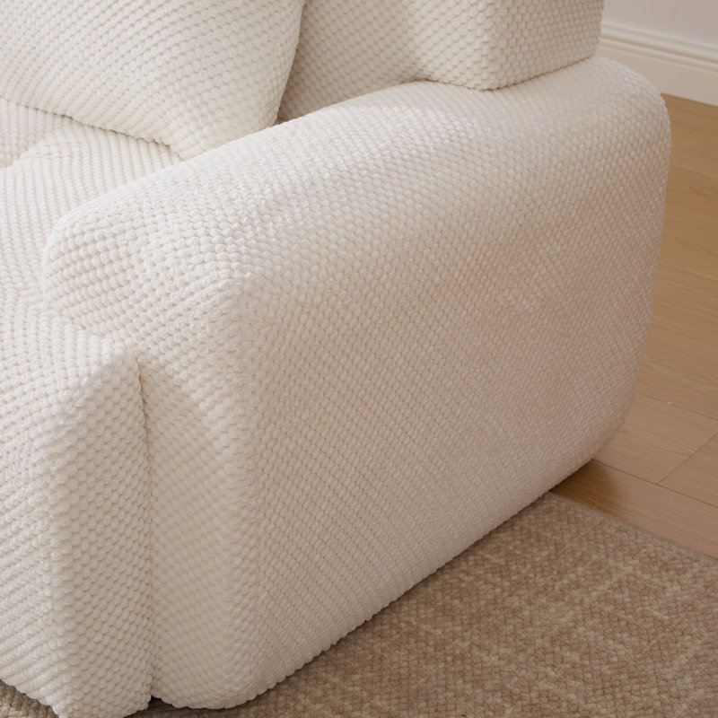 Canapé Boneless 74 "Comfy Cloud Couch, Ivoire ivoire