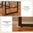 70" Long Bar Table with Charging Station, Industrial Style Rectangular Bar Height Pub Table with Steel Frame for Dining Room, Kitchen-1398172115