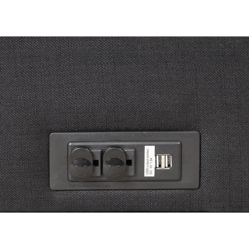 Canapé-lit coulissant avec port USB, Noir antique