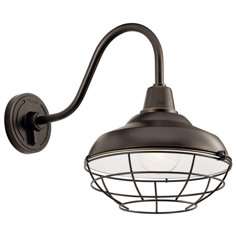 Mur extérieur Hemlen 1Lt, H 16,25 po x l 12,5 po x P 21 po, Bronze vieilli