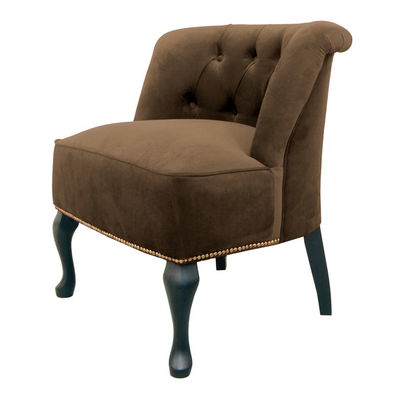 Beazer Upholstered Slipper Chair, Brown