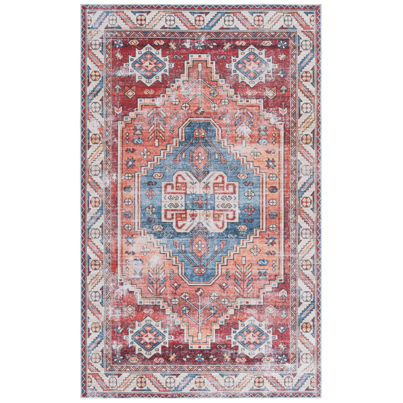 Maritess Performance Machine Washable Southwestern Rug, Rectangle 3' x 5'