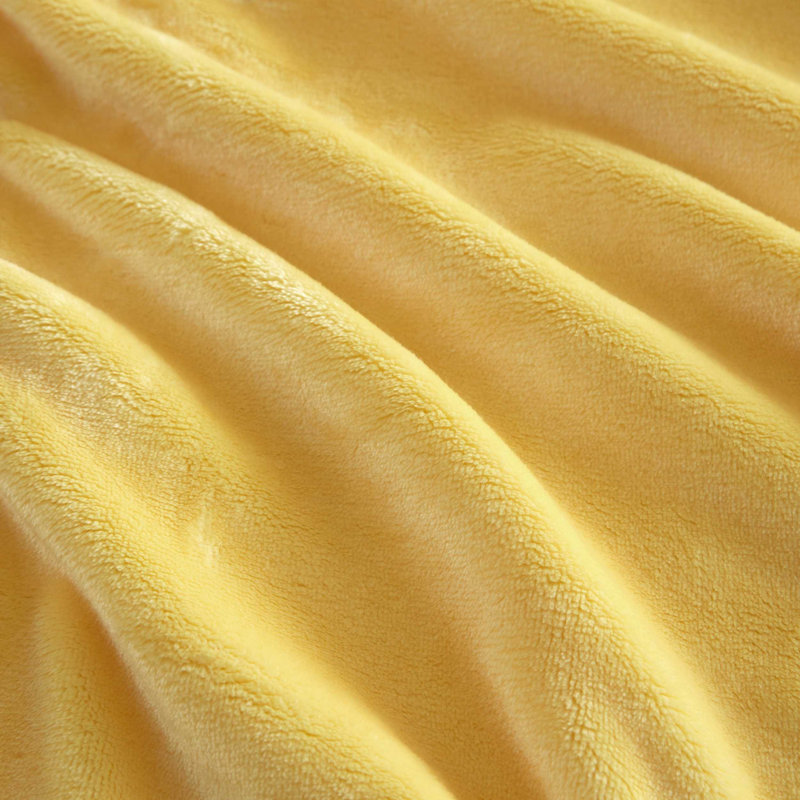 Couverture réversible unie Martha Stewart Bedford, Jaune, Très grand lit