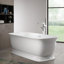 Baignoire de trempage en acrylique autoportante L 67 po x l 31 po
