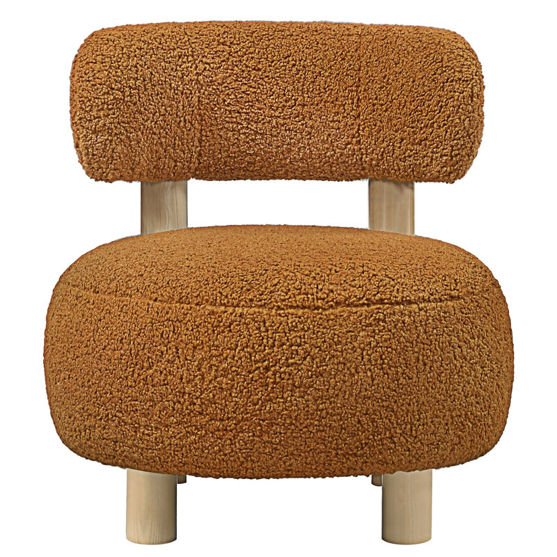 Chaise d'appoint rembourrée, Orange