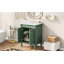 Meuble-lavabo de salle de bain avec lavabo supérieur, meuble de rangement pour salle de bain, meuble-lavabo simple avec tablettes de rangement-848204360
