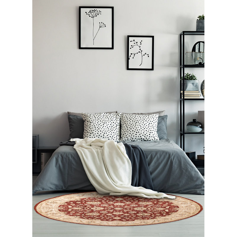 Tapis rouge foncé Chobi Finest 10 pi 0 po x 10 pi 0 po
