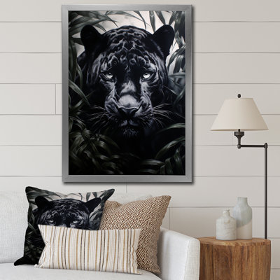 «Black White Panther», motifs contrastants sur toile