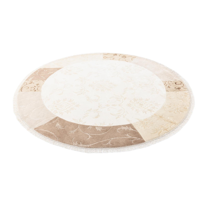 Tapis rond beige clair Murry