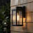Olar Classic 11.1'' H 1-Light Outdoor Wall Sconce, Black Rectangular Metal Frame with Clear Glass Shade, Waterproof-1959659232-2012777964-1974913240