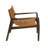 30" Genuine Leather Accent Armchair With  Ash Wood Frame