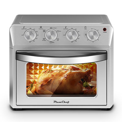 27.5qt Air Fryer Oven, 6-in-1 Countertop Convection Toaster | Bake, Broil, Dehydrate, 1600w Stainless Steel  |gift Idea