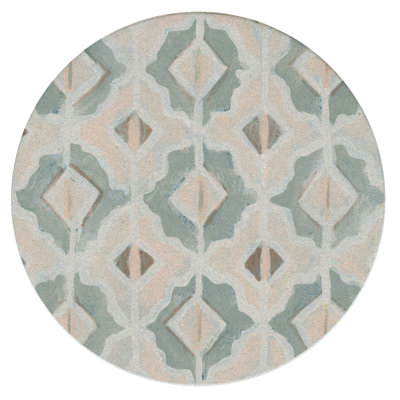 Sous-verre rond en grès Vintage Blush