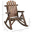 Chaise berçante simple en bois rustique pour la cour arrière. Siège profond spacieux, incliné. Fabriqué en sapin massif, capacité de 250 lb. Facile à entretenir. L 26 po x P 38,01 po x H 38,5 po. Assemblage requis à l'extérieur