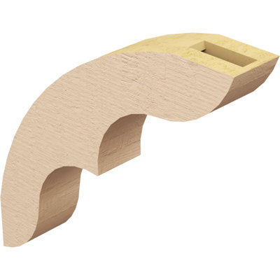 Timberthane Rough Cedar Faux Wood Ozark Knee Brace, 3"W x 16"D x 16"H, Primed Tan