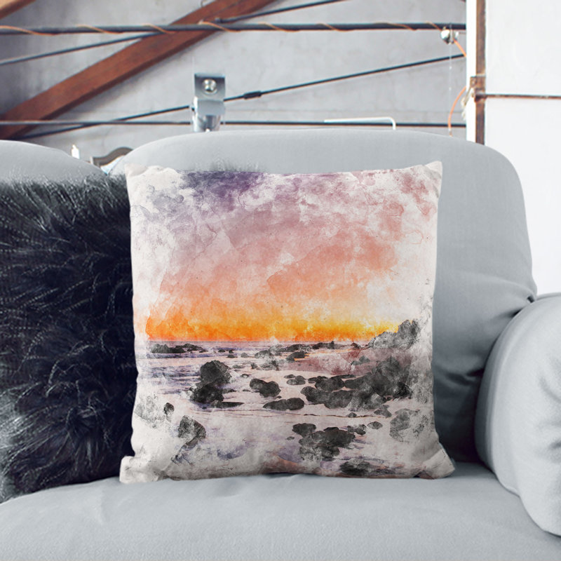 Abstract Square Cushion, 40cm H x 40cm W x 15cm D