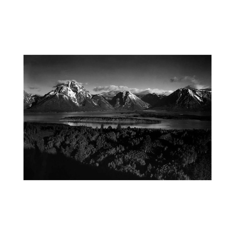 Mt. Moran And Jackson Lake From Signal Hill by Ansel Adams - Gallery-Wrapped Canvas Giclée on Canvas, Wrapped Canvas