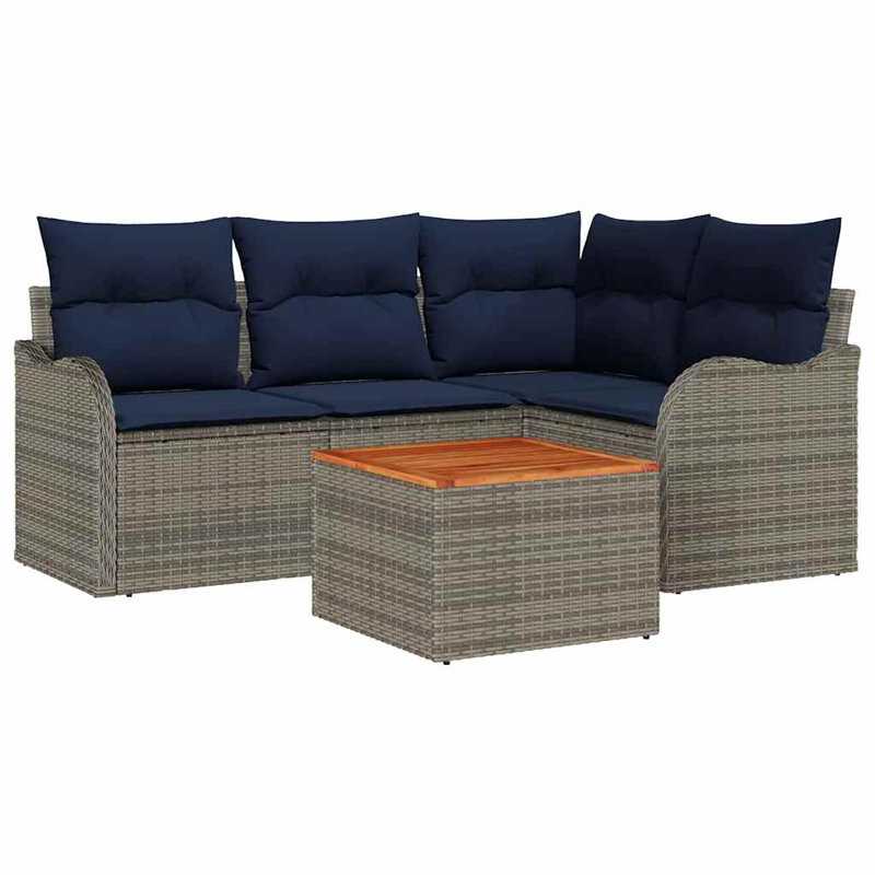 Ensemble de canapé de jardin avec coussin 5 pièces vidaXL