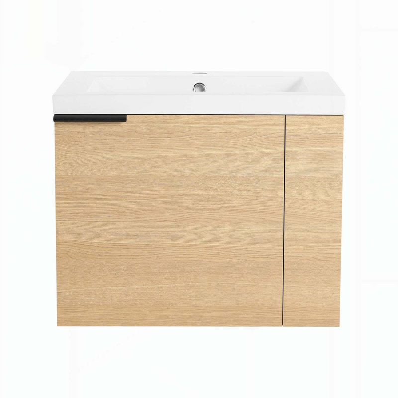 Combinaison de meuble-lavabo polyvalent pour salles de bain spacieuses, rehaussant l'esthétique moderne, Chêne