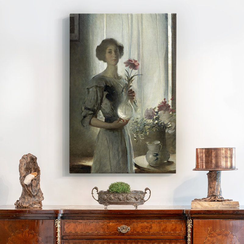 Reproduction de portrait rétro L XXXVI - toile tendue avec châssis, H 13 po x l 9 po