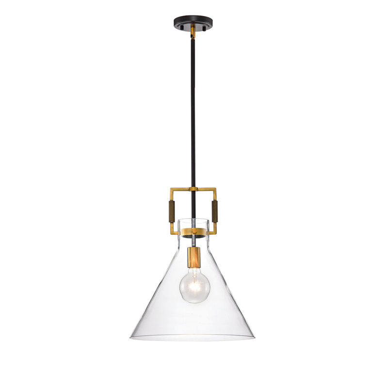 Martina 1 - Light Cone Pendant, 16.5" H x 14" W x 14" D, Bronze/Antique Gold