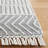 Altis Flat Weave Wool/Cotton Southwestern Rug in Ivory/Black-1870204779