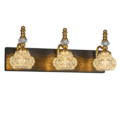 Modern Glass Crystal Vanity Light - Vintage Bathroom Lighting Fixtures Over Mirror, Vanity Lights G9 Bulb (35.43 Inch)