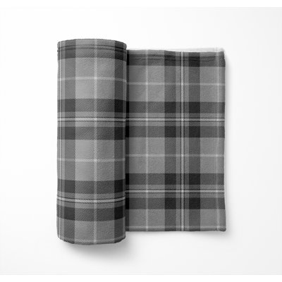Tartan Block Velveteen Fleece Blanket
